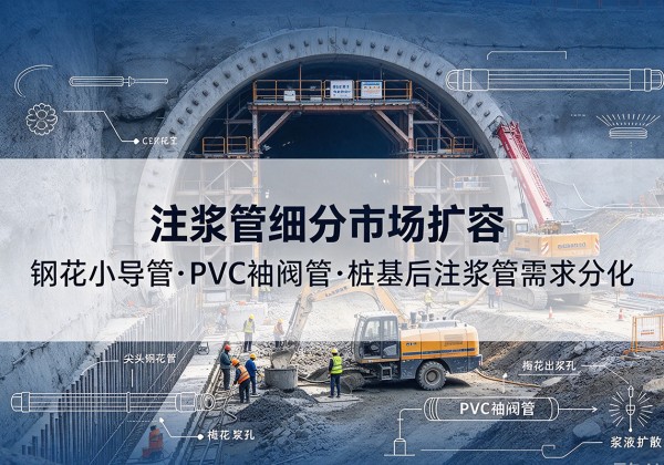 康定注浆管细分市场扩容，隧道钢花小导管、PVC 袖阀管、桩基后注浆管需求分化